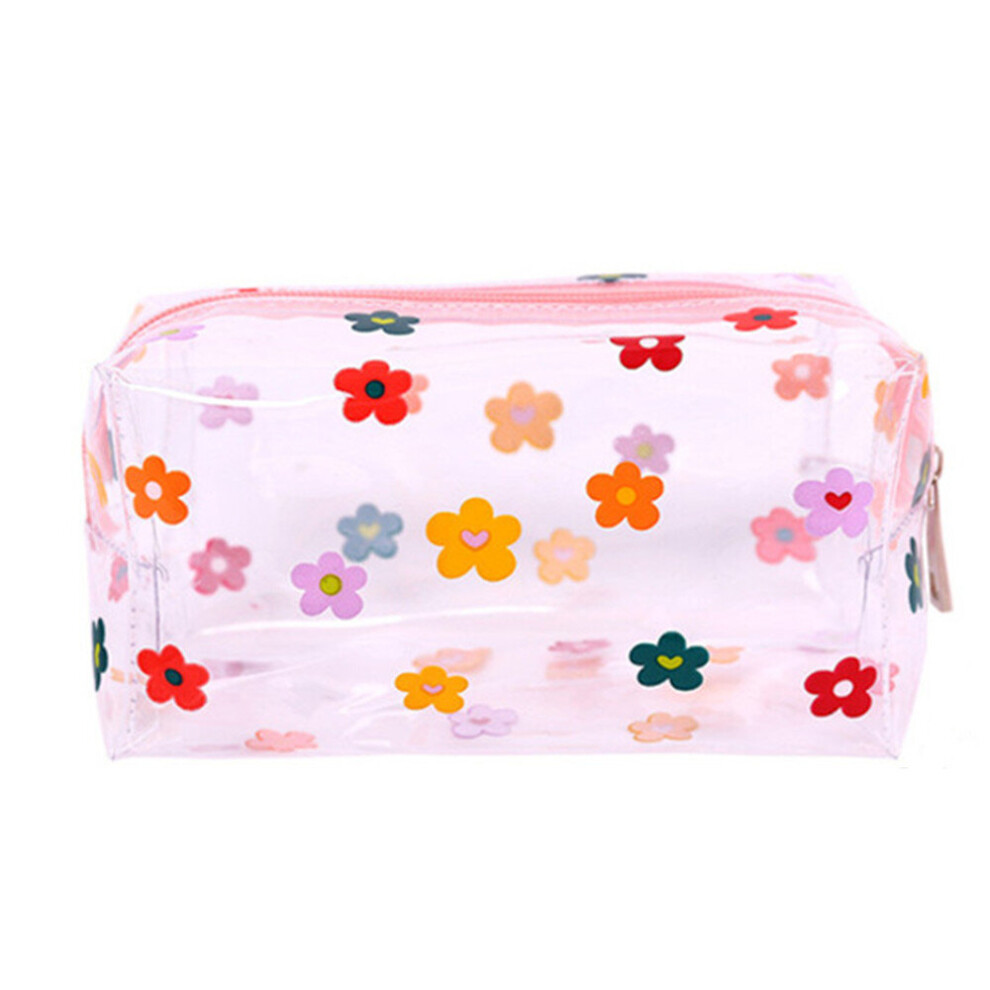 Chaochuang 3 Pcs Girl Clear Cosmetic Bag Transparent Makeup Bag For Women Waterproof Zipper Beauty Case Travel Toiletry Bags