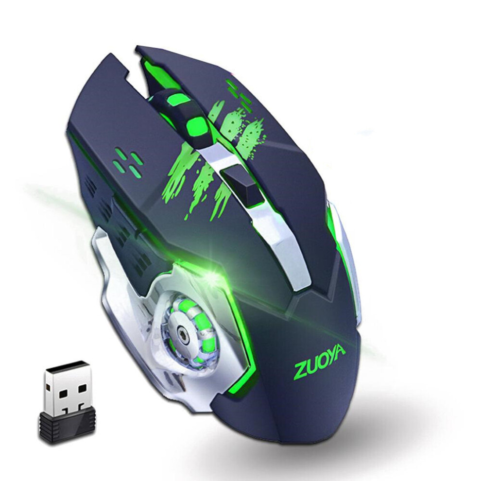 Sale!Silent Gaming Wireless Mouse 2.4Ghz Rechargeable Wireless Mice Usb Optical Game Backlight Mouse For Pc Laptop 701942840821