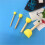 Wooden Sponge Paint Brush Kids Children Flower Graffiti Art Drawing Painting Toys Seal Tool School Stationery Supplies 4