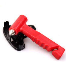 16.5cm with Storage Rack Belt Cutter Window Glass Breaker Emergency Car Safety Escape Hammer Mini Life-Saving Seat