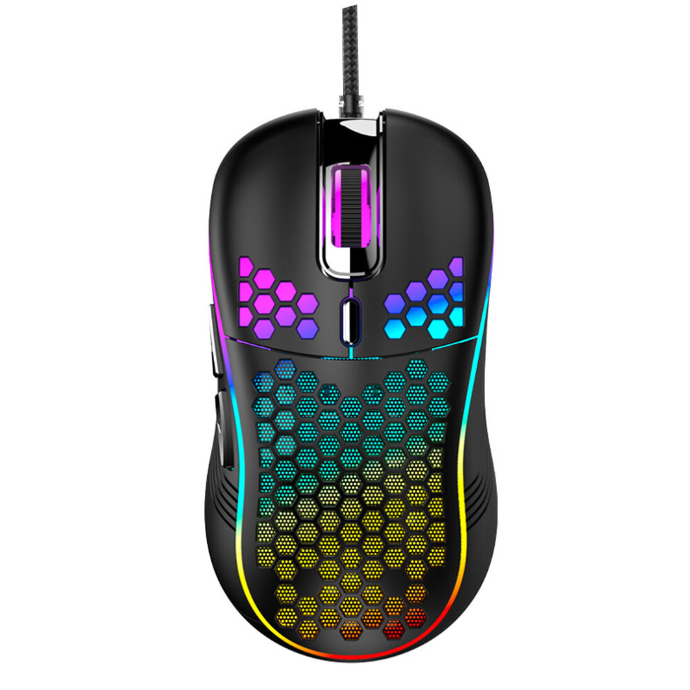 Colorful Wired Hole Mouse Lightweight Beehive Profession Gamers 7200Dpi Rgb Gaming Hollow Mice 701942839368