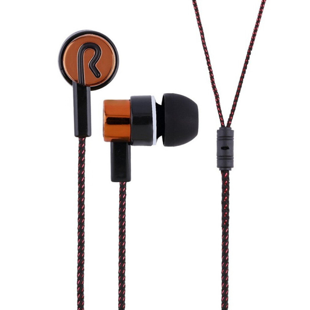 5 Pcs 3.5Mm Stereo Woven Fiber Cloth Line Headset Device Metal Earphones Jack 777178625310
