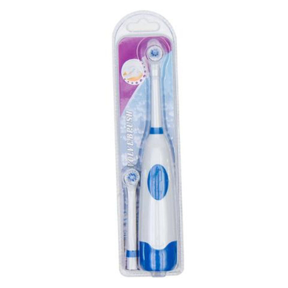 Chaochuang 1 Set Electric Toothbrush With 2 Brush Heads Battery Operated Oral Hygiene No Rechargeable Teeth Brush For Children