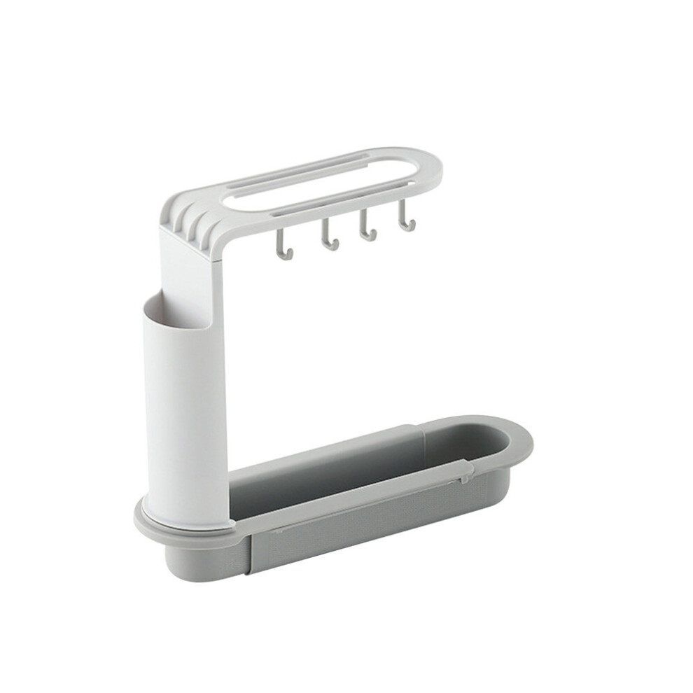 2Pcs Sink Shelf Soap Sponge Drain Rack Storage Basket Bag Faucet Holder Adjustable Bathroom Holder Sink Kitchen Accessorie-image-OPC-P79W75D-NEW