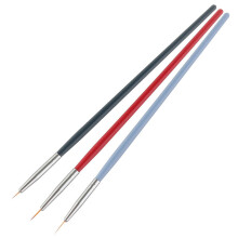 3PCS/set Oil Paint Brush Wood Handel Nylon Hair Different Size Hook Line Pen For Watercolor Gouache Acrylic Painting Art Tools
