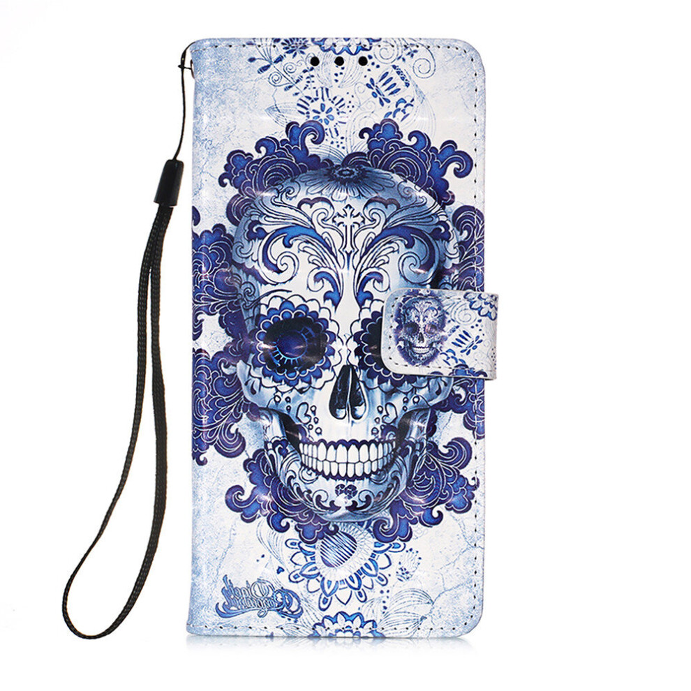 Wrist Wallets Case For Samsung Galaxy A71 5G Skull Flip Cover 777178676930