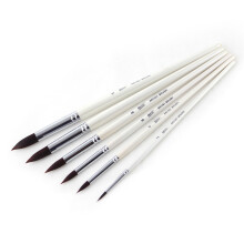 6Pcs/set Wood Nylon Paint Brush Set for Watercolor Acrylic Oil Painting Brushes Drawing Watercolor Paper Brush Art Supplies