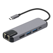 Multi hub USB 3.0 type C adaptateur vers HDMI Gigabit Ethernet Rj45 Lan pour Macbook Pro Air 13 15 iPad Thunderbolt USB PD charger hub