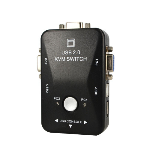 USB KVM Switch Switcher 2 Port VGA SVGA Switch Box USB 2.0 Mouse Keyboard 1920*1440 Switch 2