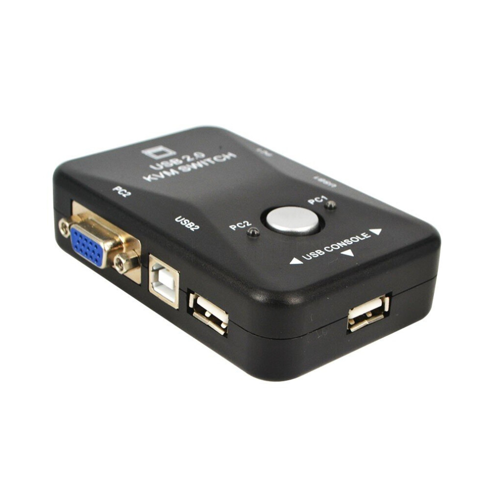 Usb Kvm Switch Switcher 2 Port Vga Svga Switch Box Usb 2.0 Mouse Keyboard 1920*1440 Switch 777178715370
