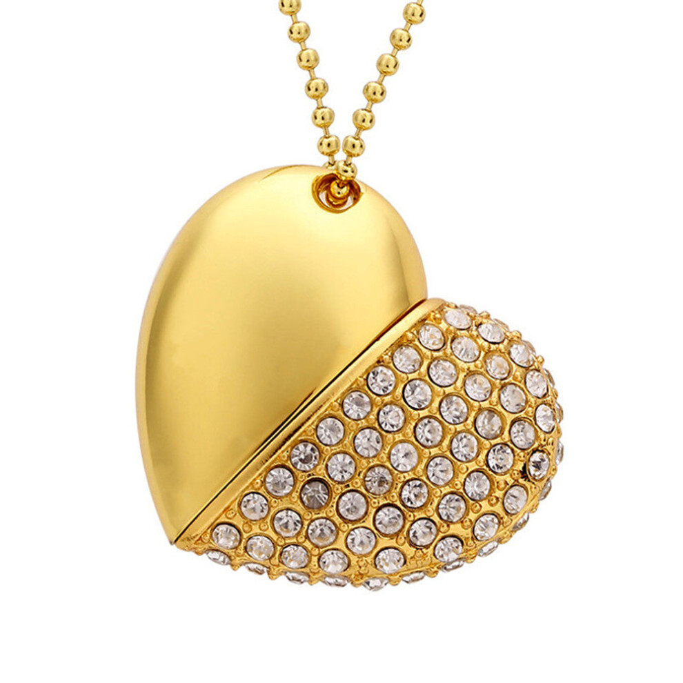 Crystal Heart Usb Flash Mini Pendrive Usb 2.0 64Gb Cle Usb Valentine's Day Gift Pen Drive 701942832925