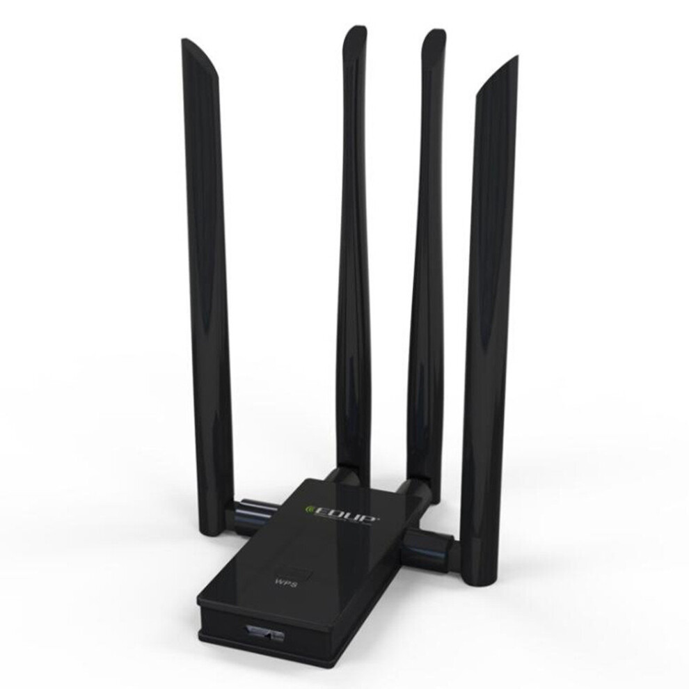 Photos - Wi-Fi Adapter 1900Mbps USB WiFi Adapter USB 3.0/2.0 Network Card Receiver Dual Band 2.4G/5Ghz 4*6dbi Antennas for Laptop Desktop Computer