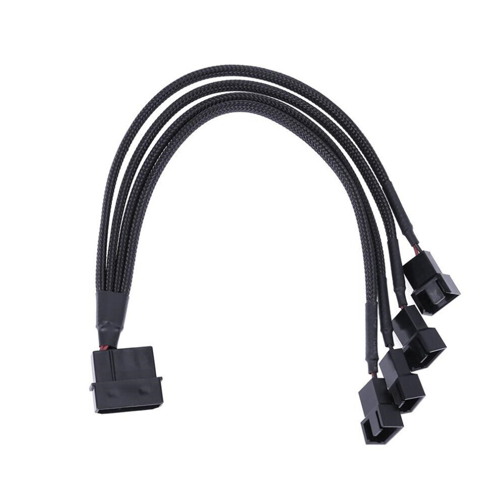 4Pin Ide Molex To 4-Port 3Pin/4Pin Cooler Cooling Fan Splitter Power Cable 701942844522