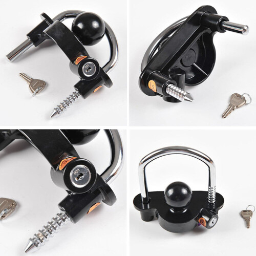 Universal Trailer Coupler Lock, Adjustable Storage Security Store Lock Kit 1