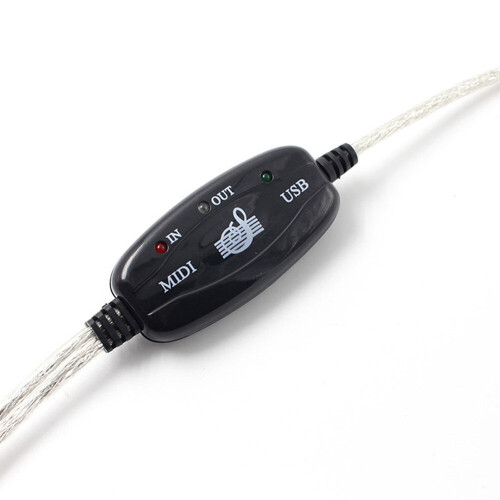 MIDI to USB Interface Cable Adapter for Keyboard Electronic Drum Music 2