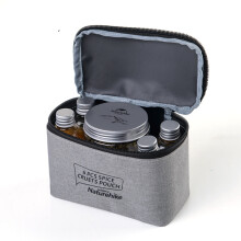 6pcs Outdoor Camping Tableware Storage Container Seasoning Bottles Cans With A Bag For BBQ Portable Picnic NH17T011-P