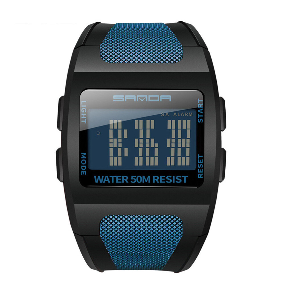 Photos - Wrist Watch Fashion Multi-functional Square Wide Dial Monochrome Digital Led Electronic Watch Waterproof Sports Outdoor