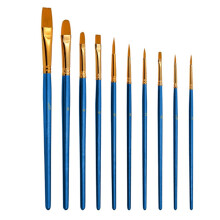 10Pcs Nylon Paint Brushes Set for Drawing Painting Acrylic Watercolor Professional Art Supplies for Kids and Adults