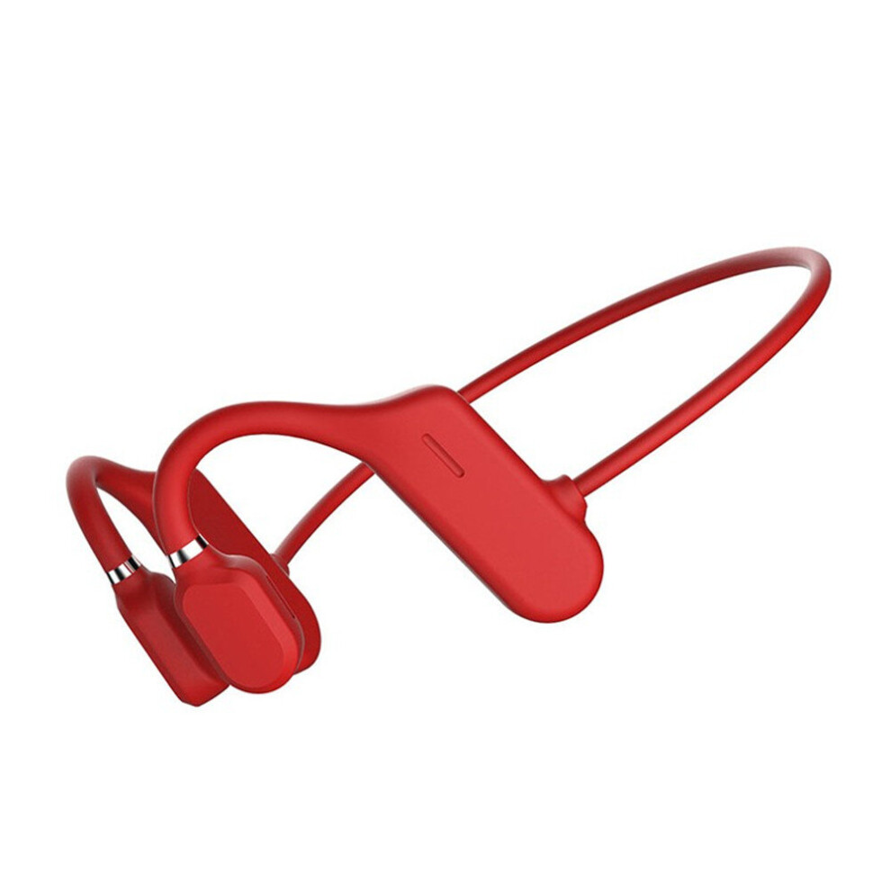 Bone Conduction Wireless Earphone Bluetooth 5.0 Sports Sweatproof Handsfree Headphones Long Standby With Microphone Headsets Red 777178625600