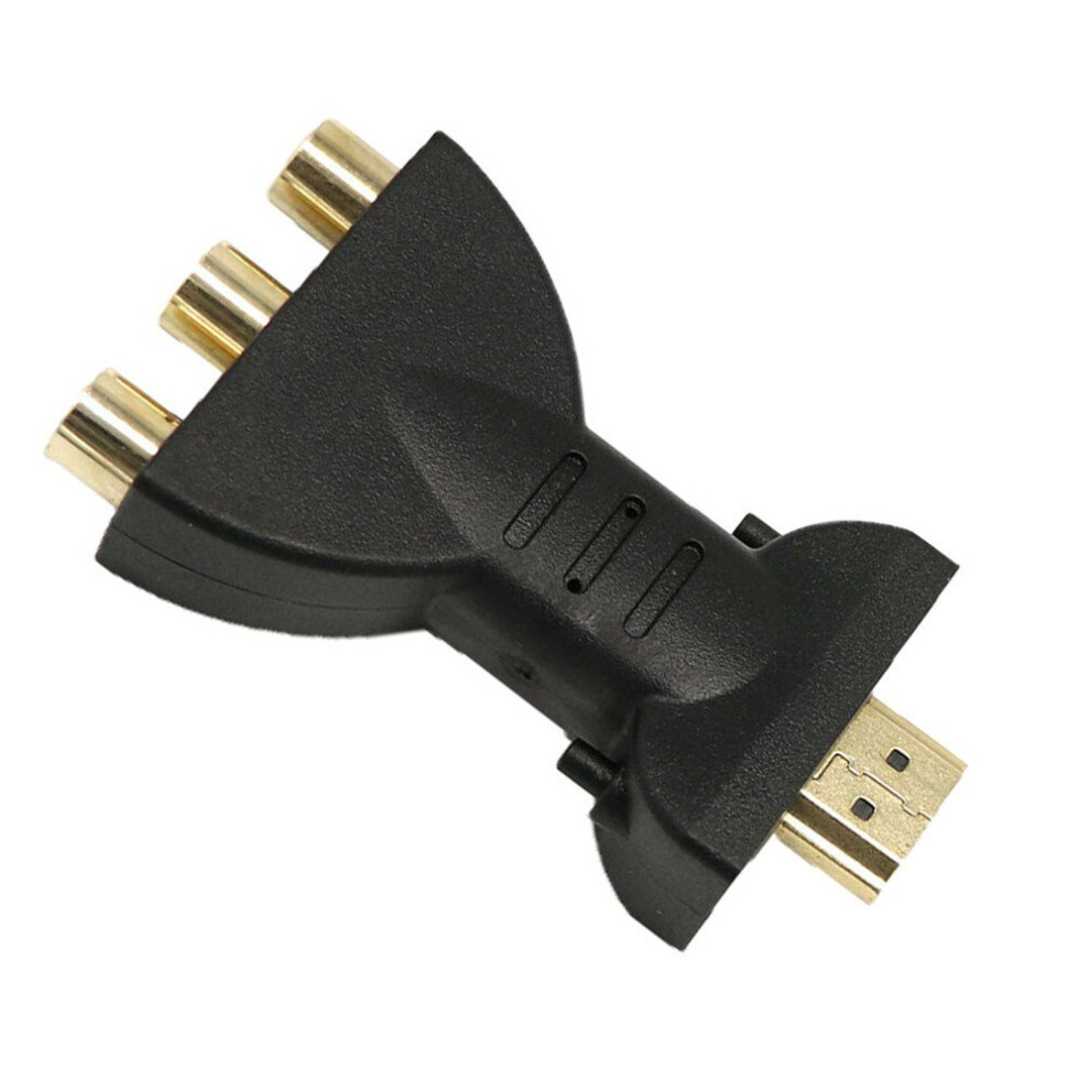 High Quality -Plated Hdmi To 3 Rgb Rca Video Audio Adapter Av Component Converter Hdmi Cables Female-Female Gold 701942855467