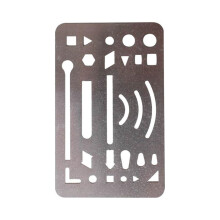 7pcs Creative Erasing Template Precise Stainless Steel Erasing Shield Craft Drawing Drafting Tool Erasing School Home Enterprise