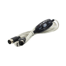USB MIDI Cable Converter Keyboard to PC New 2M to Music Keyboard Cord USB IN-OUT MIDI Interface Black Cable Adapter