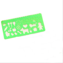 4pcs/Set Cartoon DIY Painting Set Ruler Creative Animal Aircraft Model Supplies For Kids Plastic Drawing Template Painting Ruler