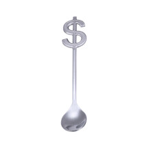 4Pcs Stainless Steel dollar shape Spoon Creative Milk Coffee Spoon Ice Cream Candy Teaspoon accessorie