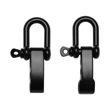 10PCS Black U-Shaped Shackle Buckle Stainless Steel Bracelet Buckles Outdoor Camping Survival Rope Paracords Bracelets Accessories
