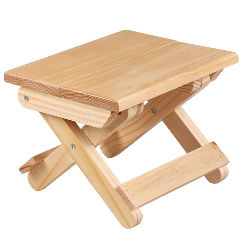 Pine wood folding stool kids furniture portable household solid wood Mazar fishing chair small bench square stool-image-OPC-P79WG7W-NEW