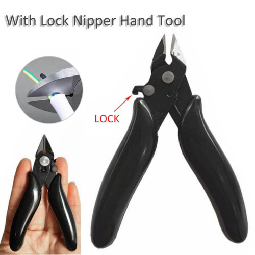 3 Pcs 3.5 Inch Mini Wire Cable Cutters Cutting Side Snips Flush Pliers With Lock Nipper Hand Tools 1