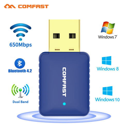 600Mbps USB Bluetooth Dongle Adapter 4.2 for PC Computer Speaker Wireless Mouse Bluetooth Music Audio 5G Receiver Transmitter 1