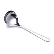1pcs Big Volume Soup Spoon Polished Stainless Steel Large and Heavy Duty Round Spoons Elegance Series 7 Inch Long 1.9 Ounces