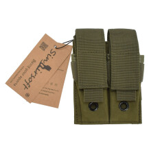 Tactical Nylon 9mm 600D Molle Dual Double Pistol Magazine EDC Pouch Close Holster For Outdoor Hunting Combat Military