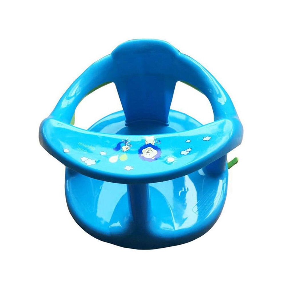 Foldable Baby Bath Seat With Backrest Support 4Pcs Suction Cups Stable Sit-Up Children Bathing Seat White Chaochuang