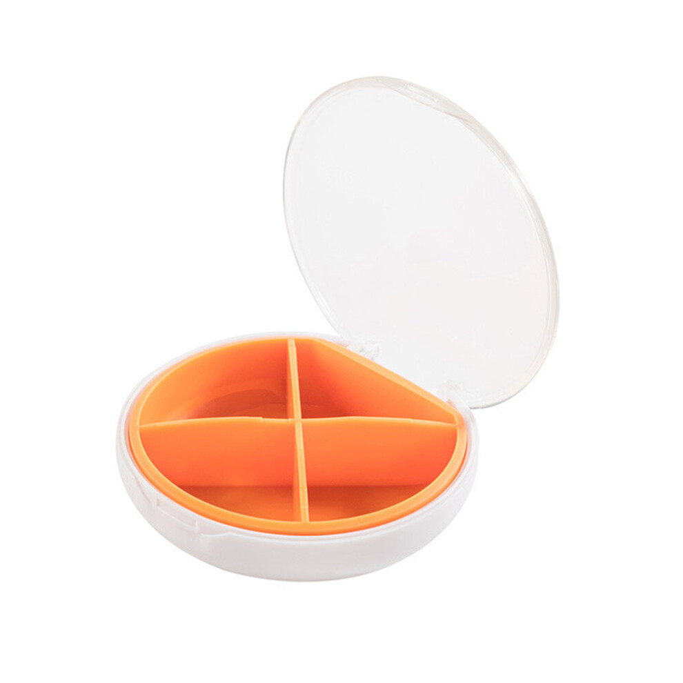 Chaochuang 4 Pcs Round Portable Sealed Pill Box Key Pills Weekly Medicine Tablet Storage Organizer