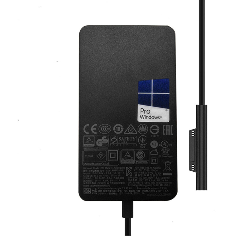 15V 4A 65W For Microsoft Surface Book Pro3 Pro4 Pro 5 Pro 6 Pro7 Power Adapter 1706 Charger Fast Charge With 5V 1A 701942841248