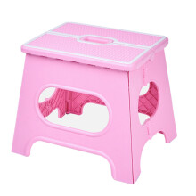 Camping Folding Step Stool for Adults Portable Heavy Duty Plastic Non-Slip Foot Stool with Built-in Handle Home Furniture.