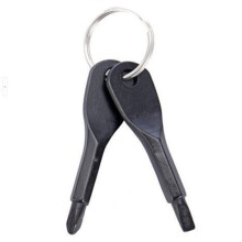 2SETS 2Pcs/Set Mini Pocket Repair Tool Key Ring keyring Screwdriver Gadget Outdoor Portable Phillips Slotted Multi Camp Hike