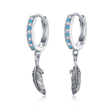 Silver plating Hoop Earrings Jewelry for Women Dangle Earrings Girls Wedding Gift