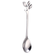 10Pcs Durable Stainless Steel Spoon Creative Branch Leaves Spoon/Fork Coffee Stirring Spoon Christmas Gift Kitchen Dining Tableware