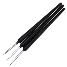 Black Paint Brush Fine Hand Painted Thin Hook Line Pen Nylon Hair Brush For Watercoolor oil Painting School Office Supply