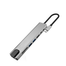 Type C HUB USB HUB to Multi USB 3.0 HDMI Adapter Ethernet Rj45 Lan Adapter for MacBook Pro Type C 3.0 Splitter 7 Port USB C HUB