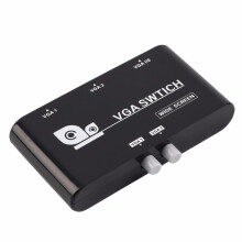 Mini 2 Port VGA Selector Box Multiple Inputs VGA/SVGA Manual Sharing Selector Switch Switcher Box For LCD PC Laptop