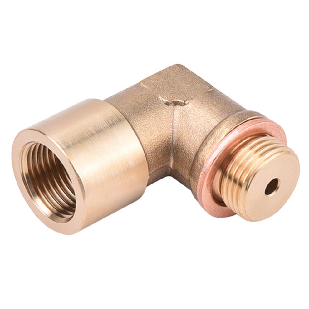 90Degree M18x1.5 O2 Lambda Sensor Oxygen Sensor Extender Spacer For Decat Hydrogen Brass 775821393906