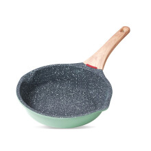 Non stick frying pan With wooden handle cooking pot set breakfast crepe maker pan korean cookware saucepan ramen milk pot