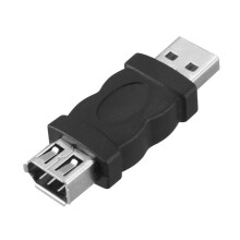 Firewire IEEE 1394 6 Pin Female to USB 2.0 Type A Male Adaptor Adapter Cameras Mobile Phones MP3 Player PDAs Black