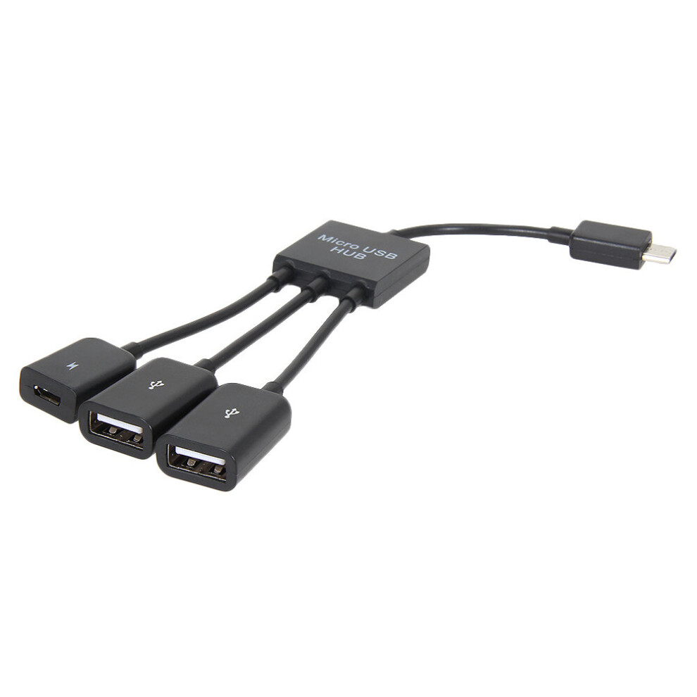 3 In1 Multi-Function Dual Micro Usb Host Otg Hub Adapter Cable Male To Female Dual Micro Usb 2.0 Host Otg Hub Adapter Cable 777178716919