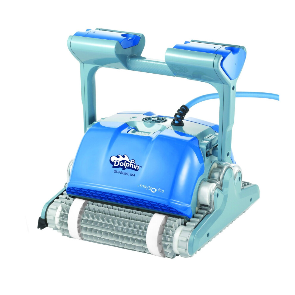 Certikin Dolphin M400 Pool Cleaner C/W 18M Cable, Swivel, Caddy And Active Brushing With Combination Brushes. 2.5 Hour Cycle And 36 Months Warranty.