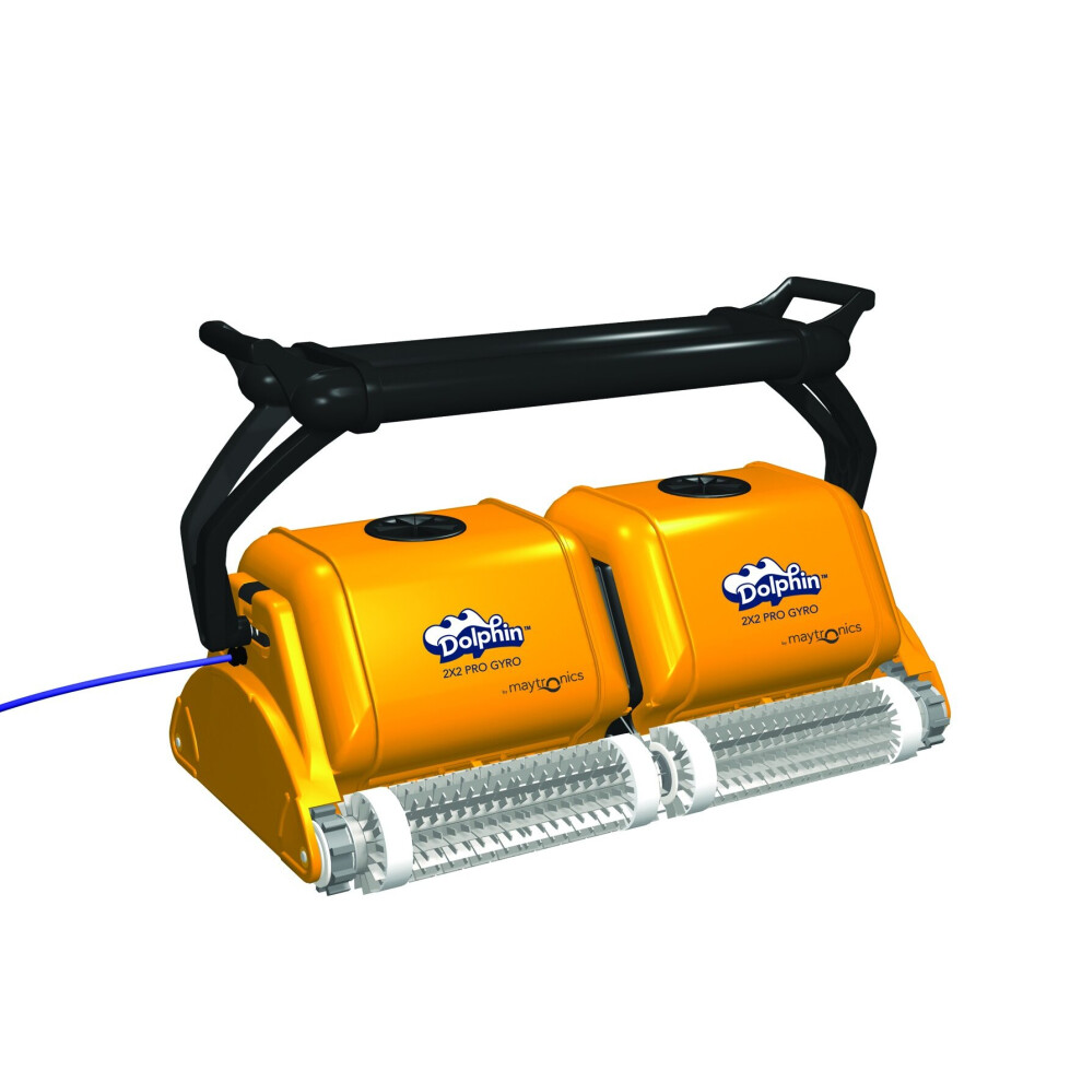 Certikin Dolphin 2 X 2 Gyro Pool Cleaner C/W Remote Control, New Heavy Duty Caddy, Cable Swivel And Transformer For Commercial Pools Up To 60M In Len